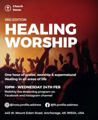 Healing Worship Event Flyer Template