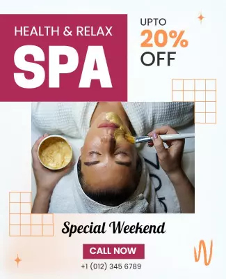 Health and Relax Spa Promotion Flyer Template