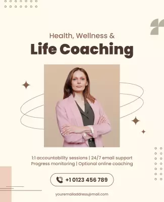 Health and Wellness Life Coaching Flyer Template