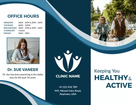 Health and Wellness Services Chiropractic Care Brochure Template