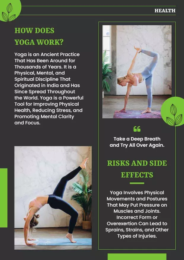 Health and Wellness Yoga Practices and Benefits Newsletter Template
