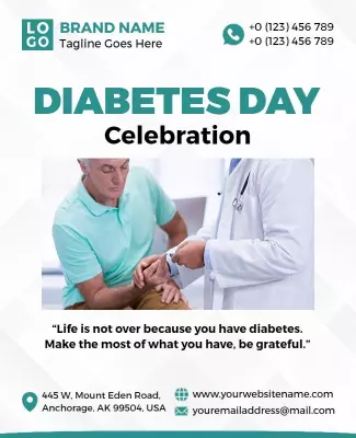Health Awareness Diabetes Day Celebration Poster Template