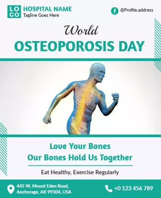 Health Awareness Osteoporosis Day Celebration Poster Template