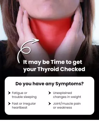Health Awareness Thyroid Check Symptoms Informative Poster Template
