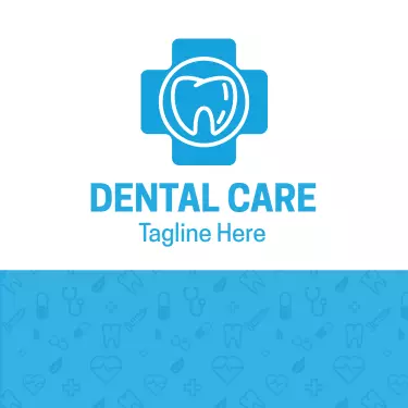 Health-Centric Light Blue Dental Care Services Business Card Template