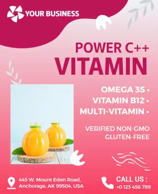 Health Supplement Promotion Flyer Template