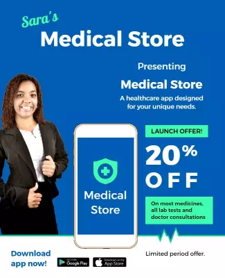 Healthcare App Launch Promotional Flyer Template