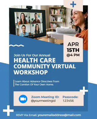 Healthcare Community Virtual Workshop Flyer Template
