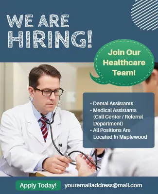 Healthcare Job Hiring Opportunity Flyer Template
