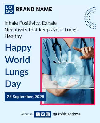 Healthcare-Themed World Lungs Day Awareness Poster Template