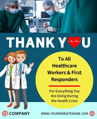 Healthcare Workers Appreciation Flyer Template