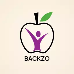 Healthy Apple and Active Figure Representing Fitness Logo Template
