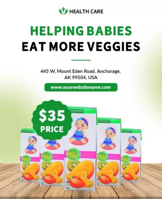 Healthy Baby Nutrition Products Promotional Flyer Template