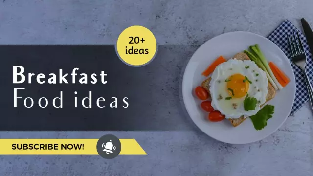 Healthy Breakfast Food Ideas for Meal Prep YouTube Thumbnail Template