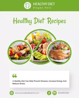 Healthy Diet Recipe Promotion Flyer Template