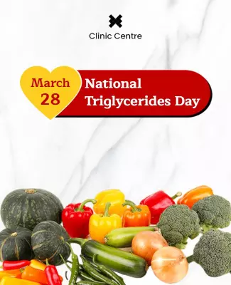 Healthy Fresh Vegetables for National Triglycerides Day Poster Template