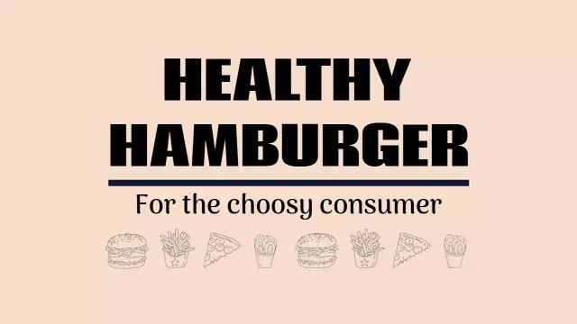 Healthy Gourmet Hamburger Recipe YouTube Thumbnail Template