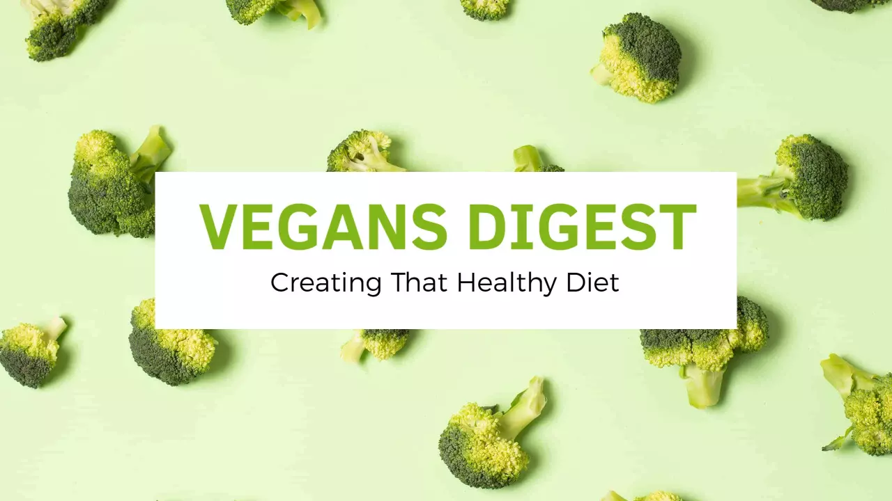 Healthy Green Broccoli and Vegan Theme YouTube Banner Template
