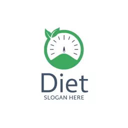 Healthy Green Scale Design Promoting Balanced Diet Logo Template