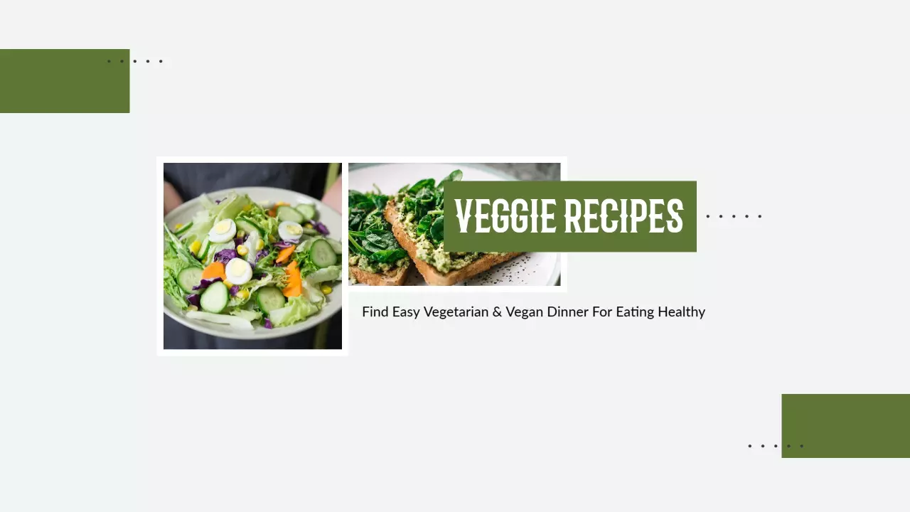 Healthy Green Veggie Recipes for Easy Vegan Dinner YouTube Banner Template