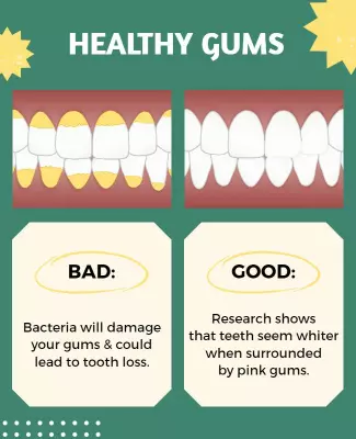 Healthy Gums Educational Dental Care Flyer Template