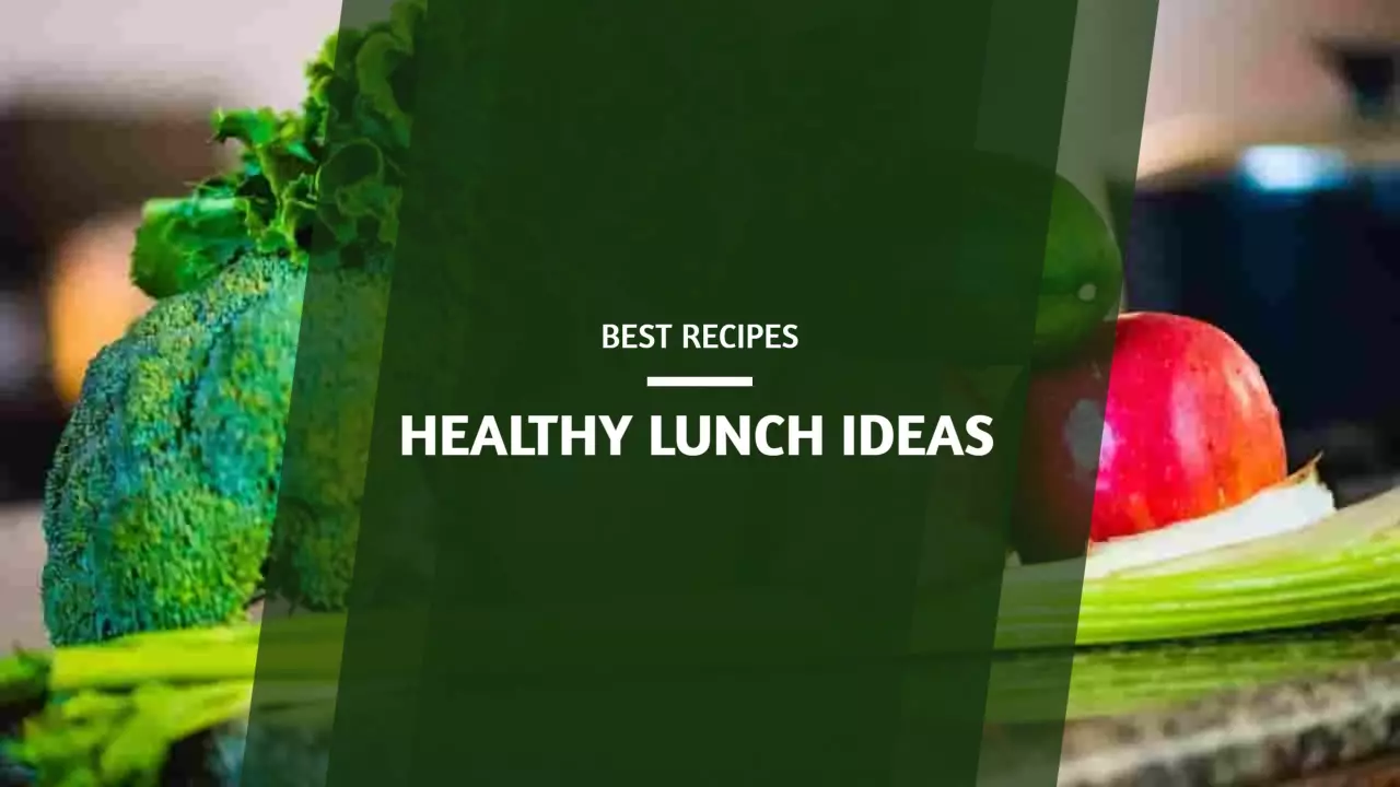 Healthy Lunch Ideas with Fresh Vegetables on Green Background YouTube Banner Template