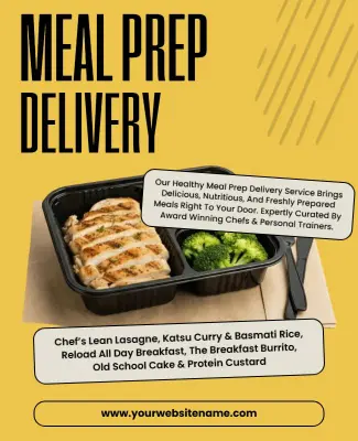 Healthy Meal Prep Delivery Service Flyer Template