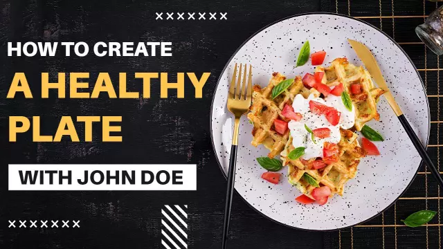 Healthy Plate Recipe Cooking Channel YouTube Thumbnail Template
