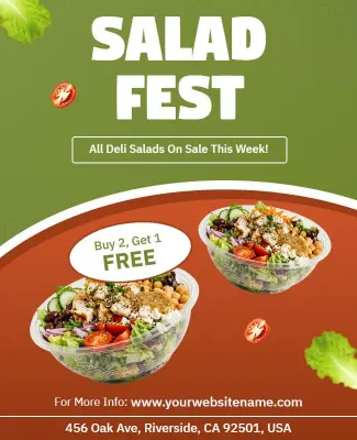 Healthy Salad Fest Promotional Flyer Template