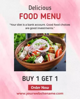 Healthy Salad Promotion Food Menu Flyer Template