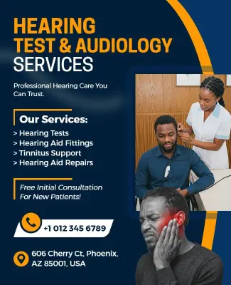 Hearing Test and Audiology Services Flyer Template