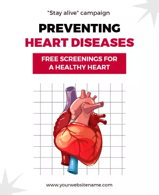 Heart Disease Prevention Campaign Flyer Template