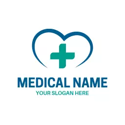 Heart-Shaped Design Symbolizing Reliable Pharmacy Services Logo Template
