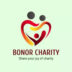 Heart-Shaped Figure Representing Charity with Gradient Colors Logo Template