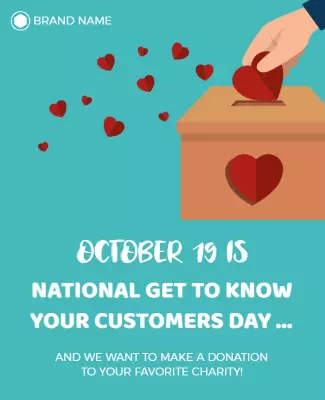 Heartfelt Charity Donation Awareness Poster Template