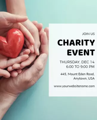 Heartfelt Charity Event Fundraiser Poster Template