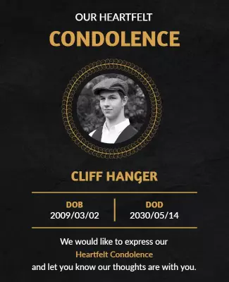 Heartfelt Condolence Memorial Tribute Flyer Template