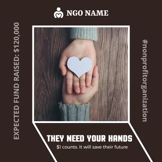Heartfelt Fundraising Call for Nonprofit Event Ad Template