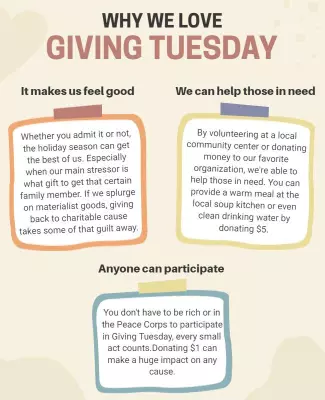 Heartfelt Illustrated Giving Tuesday Awareness Poster Template