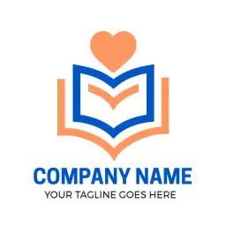 Heartwarming Open Book Design Celebrating Reading and Education Logo Template