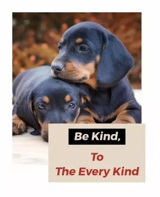 Heartwarming Puppy Adoption Kindness Message Poster Template