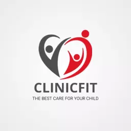 Heartwarming Red and Grey Design Representing Care Center Logo Template