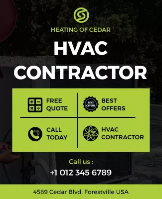 Heating and Cooling Services Promotional Flyer Template