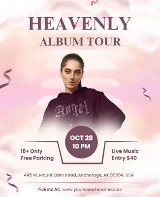 Heavenly Album Tour Live Music Flyer Template
