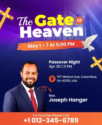 Heavenly Gate Church Gathering Flyer Template