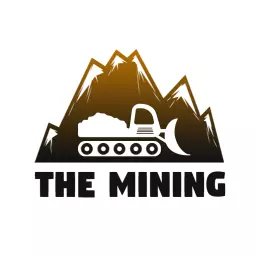 Heavy Machinery Operating in Rugged Mountains for Mining Logo Template