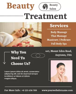 Heavy Metal and Tuatara Treatment Beauty Flyer Template