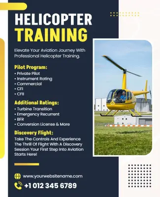 Helicopter Pilot Training Program Flyer Template