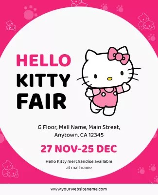 Hello Kitty Merchandise Fair Flyer Template