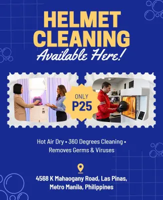 Helmet Cleaning Available Flyer Template